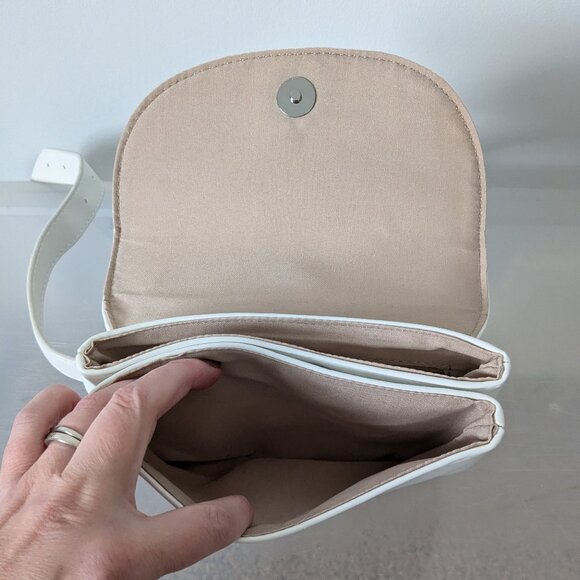 Sam Edelman - "Emily" White Shoulder Belt Bag w/ Adjustable Strap - Picture 4 of 7